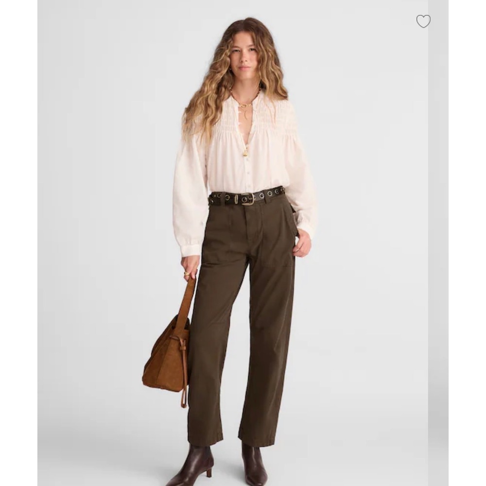 Madewell The Darted Barrel-Leg Jean Brown High Rise Cotton Denim 29